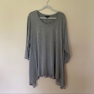 Lane Bryant Heather Gray Flowy Top Plus Size